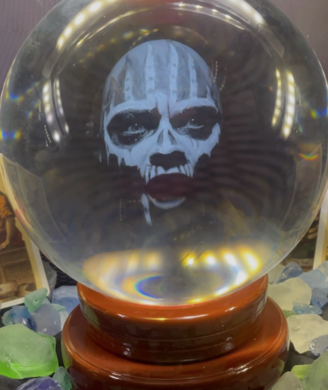 Holographic Spirit trapped in a crystal ball illusion