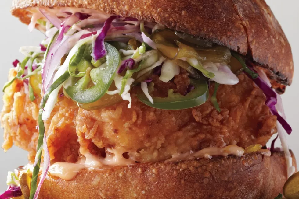 Spicy Chicken And Coleslaw Sandwich